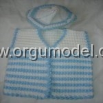 Erkek Örgü Bebek Yeleği