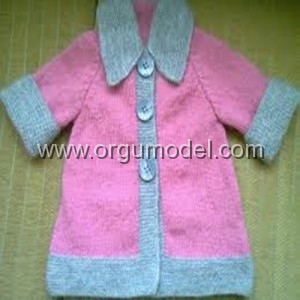 Pembe Gri Bebek Hırkası