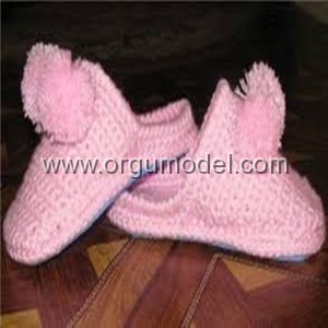 Pembe Örgü Terlik